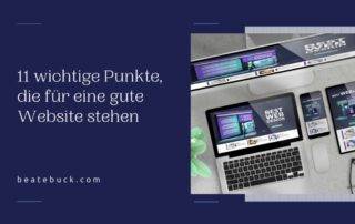 Beitragsbild Elf wichtige Punkte, die für eine gute Website stehen